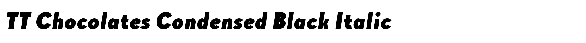 TT Chocolates Condensed Black Italic image